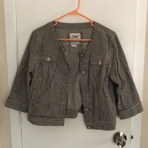 Striped, cropped, jacket